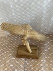 Hand Carved Wooden Flying Eagle Figure