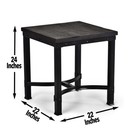 Rustic Square End Table - Aged Butcher Block Style Surface- Blend With Any D  cor