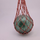 Vintage Japanese Green Glass Fishing Float Buoy Hand Blown Ball Ukidama 4 5 