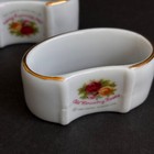 Royal Albert 1962 Old Country Roses Porcelain Napkin Rings Set 4 Floral