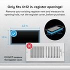 Airtap T4 White  Quiet Register Booster Fan 4 X 12     Improves Heating cooling