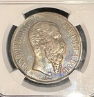 1866 Mexico Silver 1 Peso Empire Of Maximilian Ngc Xf-45 Album Toned Rainbow 