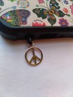 Universal Peace Cell Phone Charm Anti Dust Proof Plug Ear Cap Jack Handmade Hip