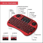 Nib Rii I8  2 4ghz Red Mini Wireless Keyboard And Touchpad Combo  Backlit