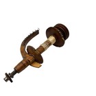 Antique Wooden Flyer Spool Spinning Wheel Part For Yarn Making Vtg