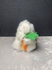 Vintage Animal Express Plush Puppet White Bunny Rabbit Pink Eyes Nose Carrot 14 