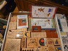 Wood Rubber Stamp Mixed Lot Of 28 