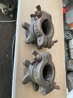 Vintage York Barbell 2    Olympic Iron Spin Lock Compression Collars Pair Set