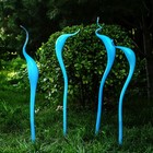 Hand Blown Glass Art Spiral Sculpture For Yard Lawn Public Space Decoration