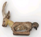19th Cent Wooden Hand Carved Deer Figurine Indonisan Tribal Art Sculpture Decor 