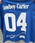 Official Beyonce Cowboy Carter Tour Blue Cropped Crop Jersey Shirt 2025  Xxl  2x