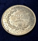 Beautiful French Indo-china 1927-a   900  Silver 1 Piastre Large Coin