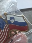 50x Slovenia Republic   Usa Flag Friend Ship Lapel Pin - Bulk Lot All New