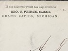 19th Century  Grand Rapids  Mich  Advertising Cover   Fancy  cork  Cancel Mark  