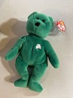 Ty Erin Green Bear Lot Of 3 6    Beanie Baby   14    Beanie Buddy  no Tags 