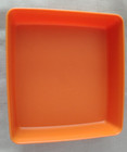 Vintage Tupperware 670-33 Square Away Sandwich Keeper Container  Orange  No Lid