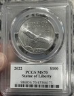 2022  100 Platinum American Eagle 1 Oz Pcgs Ms70 Liberty Gold Label-ultra Breaks
