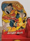 Vintage 1940 Fisher Price Donald Duck  450 Choo Choo Wood Pull Toy