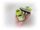 Crochet Baby Neon Soccer Shoes  Baby s First Cleats  Baby Sports Football Boots