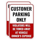 2pc Customer Parking Sign  14 X 10 Inches - Customer Parking Sign 14 x10 