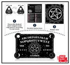 Black Ouija Wooden Board Game Spirit Hunt Planchette Accessories Games Supplies