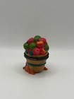 Midwest Cannon Falls Porcelain Hinged Trinket Box Fruit Basket Barrel Design