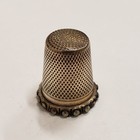 Antique Ja Henckels Germany Sterling Silver Marcasite Gold Wash Thimble Size 7