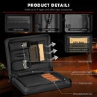 Cigar Humidor Case Portable Box With V Cutter Straight Black