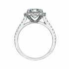 3ct Lab Created Round Cut Diamond Halo Engagement Ring 14k White Gold Plated