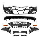 New Complete Front Bumper Cover Grille Kit For 2020-2023 Hyundai Sonata Sel