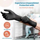 6 Mil Black Disposable Medical Exam Nitrile  Gloves -latex   Powder Free  100 Ct