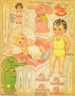 Vintage Uncut 1938 Baby Sisters Paper Dolls rare 1 Top Reproduction  1 Seller