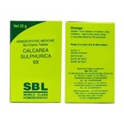 Sbl Calcarea Sulphurica 6x Tablets 25gm Homeopathic Remedy For Skin Health