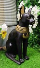 Ebros Large Egyptian Sitting Cat Bastet Statue In Black And Gold Finish 20 tall