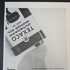 1962 Texaco Sae 30 Outboard Motor Oil Vintage Print Ad Fire Chief Gasoline