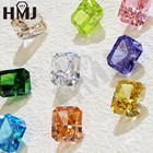 Multicolor Radiant Cut Cubic Zirconia Crush Ice Cut Aaaaa Loose Cz Stone Diamond