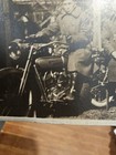 Vintage Photo Snapshot 2 Soldiers Old Harley Davidson Motorcycle Gun  f12 
