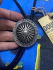 Rrl Double Rl Braided Leather Bolo Tie With Concho Clasp   Aglet