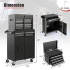 Ironmax 2 In 1 Utility Rolling Tool Organize Cabinet Box Tool Chest Drawer Black