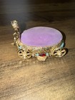 Vintage Signed Sf Sam Fink Cherub Royal Carriage Pin Cushion