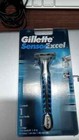 2x Gillette Sensor Excel Razor 1 Handle   1 Blades Cartridge Twin Blades Manual