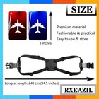 4 Pack Add A Bag Luggage Straps Suitcase Tags Set  2 Black  Red  Blue 