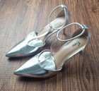 Fioni Women s Lulu Silver Pointed Toe Pump Heel Shoes Size 8