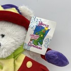 Sugar Loaf Merry Christmas White Plush Teddy Bear 12  Hat And Scarf
