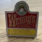 Vintage Die-cut Wendy s Old Fashioned Hamburgers Logo store Sign Lapel Pin Flair