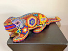 Large 15 5  Long Huichol Glass Bead On Wax Beaded Lizard Mexican Art Sculpture