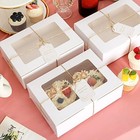 25 Pcs White Cookie Boxes With Window 9x6 3x3inch Bakery Boxes For Gift Givin   