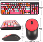 Wireless Keyboard Mouse Combo Retro Typewriter Style Usb Desktop Laptop Computer