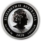 2020 P 1 Oz Silver Australia Double Pixiu Guardian Lions  1 Coin  62231c