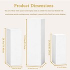 3pcs Metal White Display Pedestal Stand For Parties pillars For Wedding